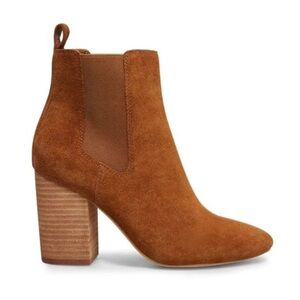 Steve Madden Ravyn cognac suede ankle booties